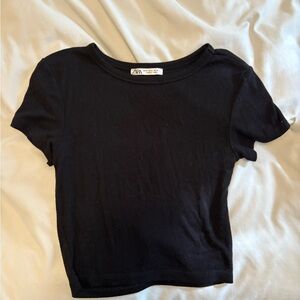 Zara Black Short Sleeve Women's Tee